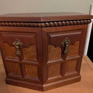 Vintage Wooden Jewelry Chest Larger Antique RARE